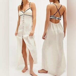 NEW Free People Intimately Brighter Days Maxi Slip Whisper White Sz S